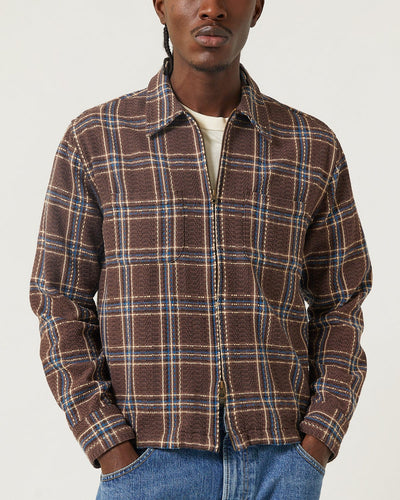 Venice Plaid Zip Shirt-Zip Shirt-Original Madras Trading Co. (OMTC)-Corridor