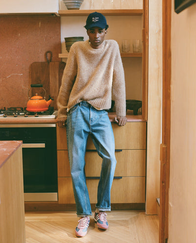 Alpaca Crewneck - Camel-Crewneck-Black Q-Corridor