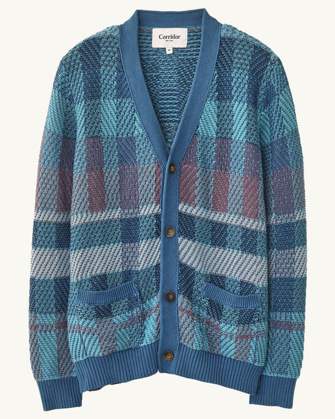 トップス mideal plaid pattern cardigan (blue) mideal plaid pattern cardigan (blue)