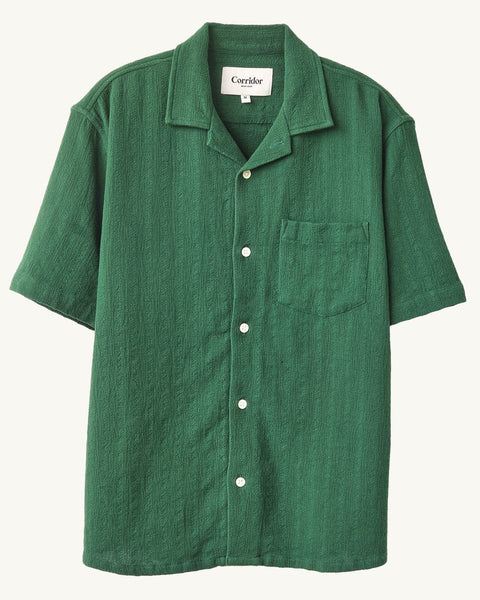 Basket Weave Stripe SS - Green – Corridor