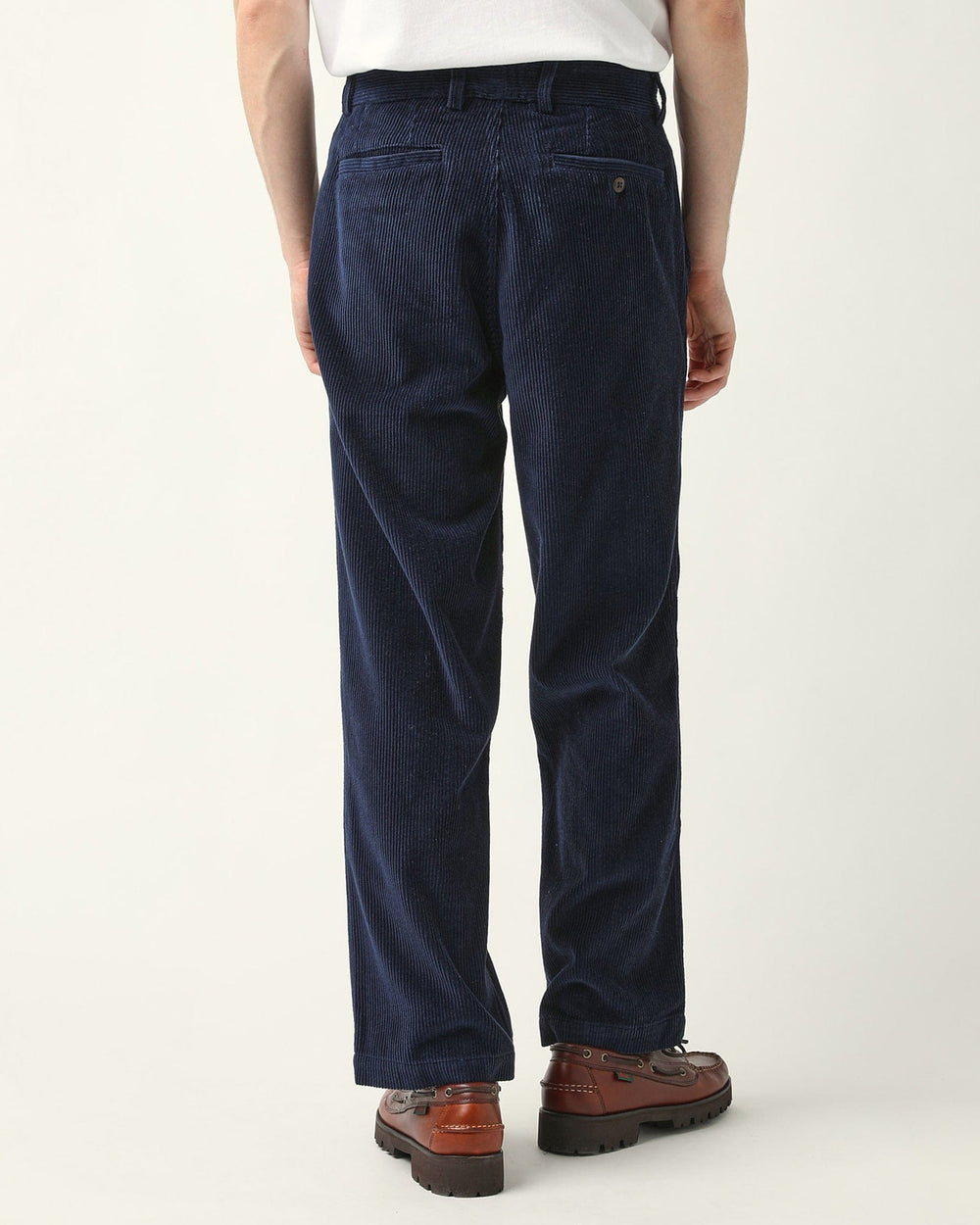 Cord Pleated Trouser - Navy-Trousers-Corridor-Corridor
