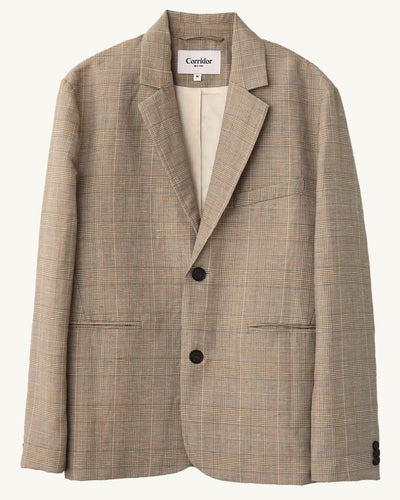 Plaid Linen Blazer-Blazer-Novo Look-Corridor