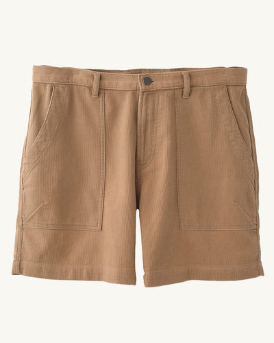 Bedford Cord Camp Pocket Shorts - Khaki-Camp Pocket Shorts-Corridor-Corridor