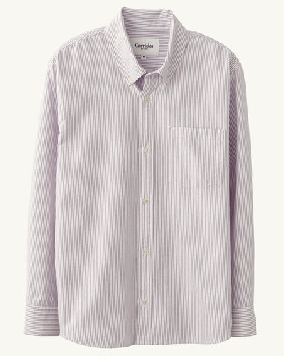 Stripe Oxford LS - Purple-LS-Somelos-Corridor