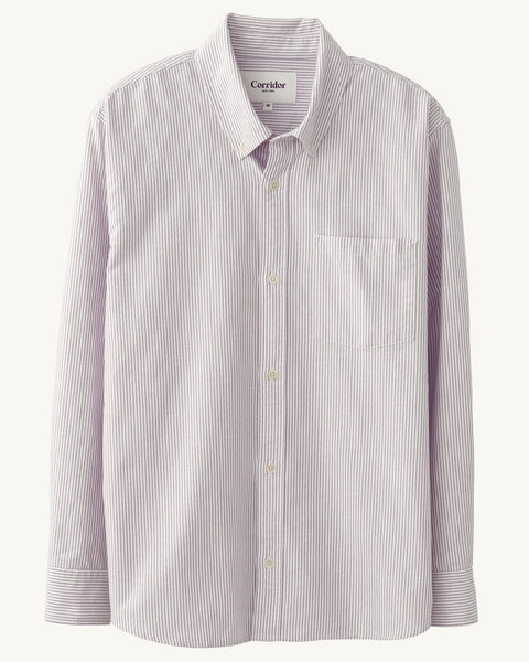Stripe Oxford LS - Purple – Corridor