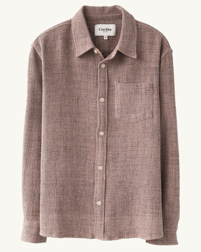 Pigment Dyed Waffle LS - Purple-LS-Original Madras Trading Co. (OMTC)-Corridor