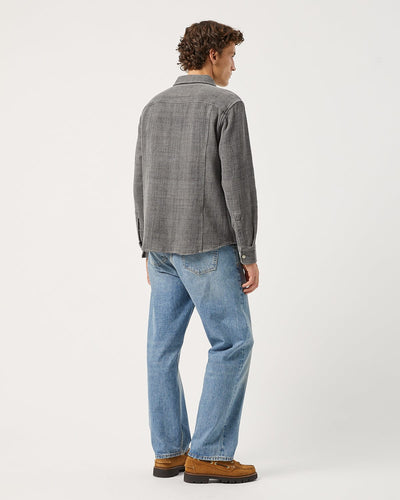 Pigment Dyed Waffle LS - Grey-Long Sleeve Shirt-Original Madras Trading Co. (OMTC)-Corridor
