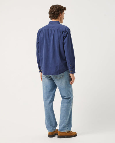 Denim LS - Navy-Long Sleeve Shirt-Original Madras Trading Co. (OMTC)-Corridor