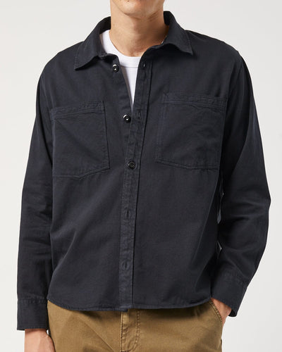 Garment Dye Twill LS - Black-LS-Somelos-Corridor