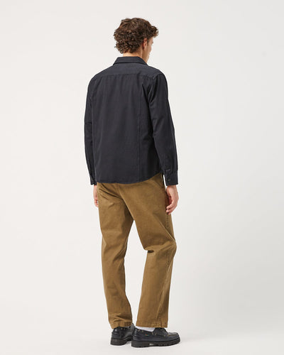 Garment Dye Twill LS - Black-LS-Somelos-Corridor