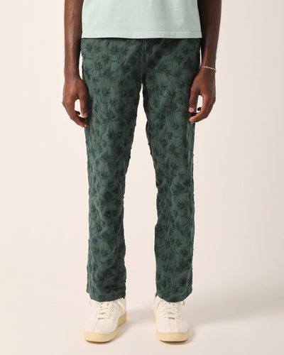 Floral Embroidered Trouser - Green