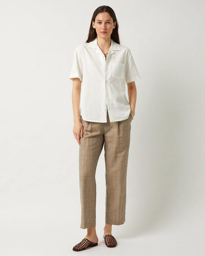 Hopsack SS - White-Short Sleeve Shirt-Corridor-Corridor