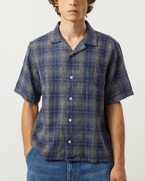 Wavy Linen SS - Navy – Corridor