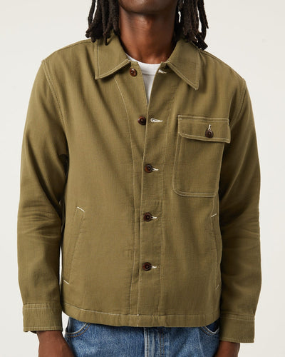 Bedford Cord Military Jacket - Olive-Military Jacket-OMTC-Corridor