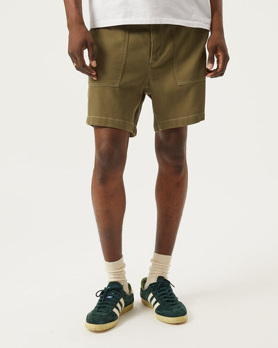 Bedford Cord Camp Pocket Shorts - Olive-Camp Pocket Shorts-OMTC-Corridor