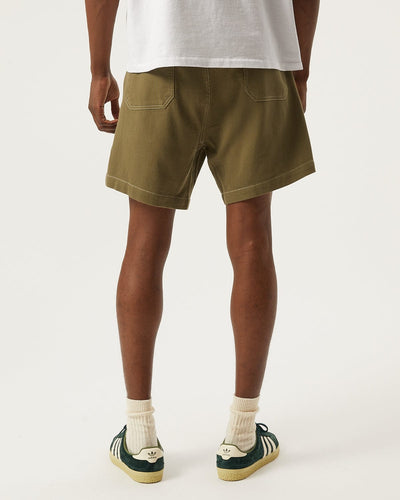 Bedford Cord Camp Pocket Shorts - Olive-Camp Pocket Shorts-OMTC-Corridor
