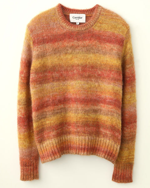 Space Dye Mohair Crewneck - Orange – Corridor