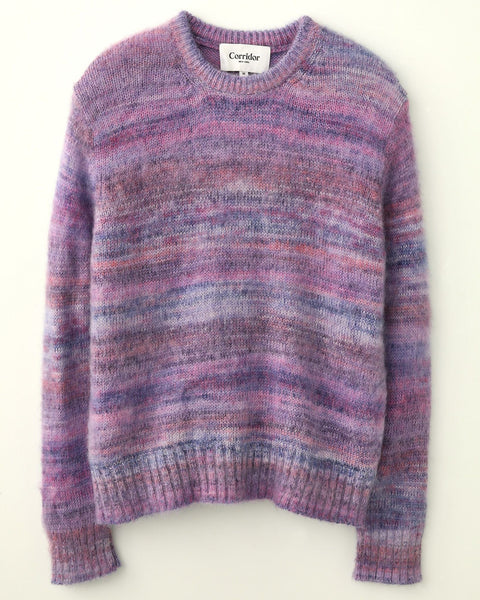 Space Dye Mohair Crewneck - Purple – Corridor