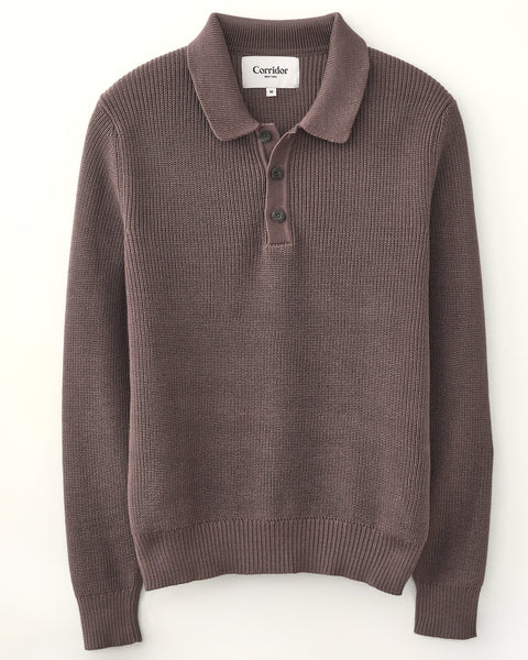 LS Slouchy Polo - Purple – Corridor