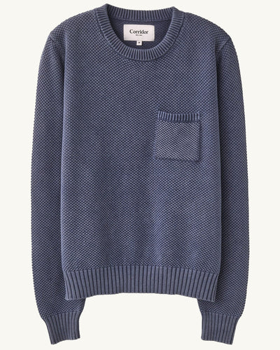 Pocket Crewneck - Navy-Crewneck-Alpafina-Corridor