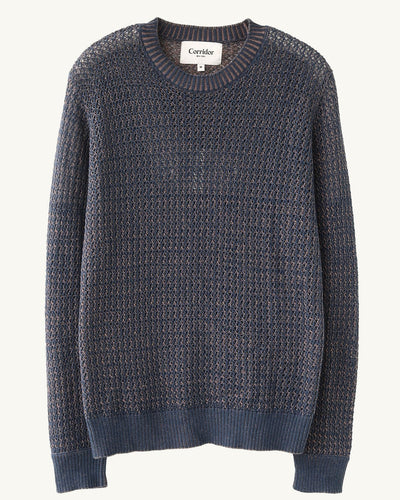 Marled Crewneck - Navy-Crewneck-Corridor-Corridor