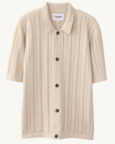 Ladder Knit Buttondown-SS Buttondown-Corridor-Corridor