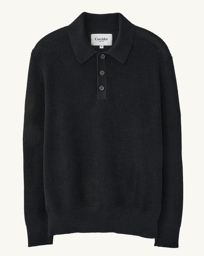 LS Slouchy Polo - Black-Polo-Alpafina-Corridor