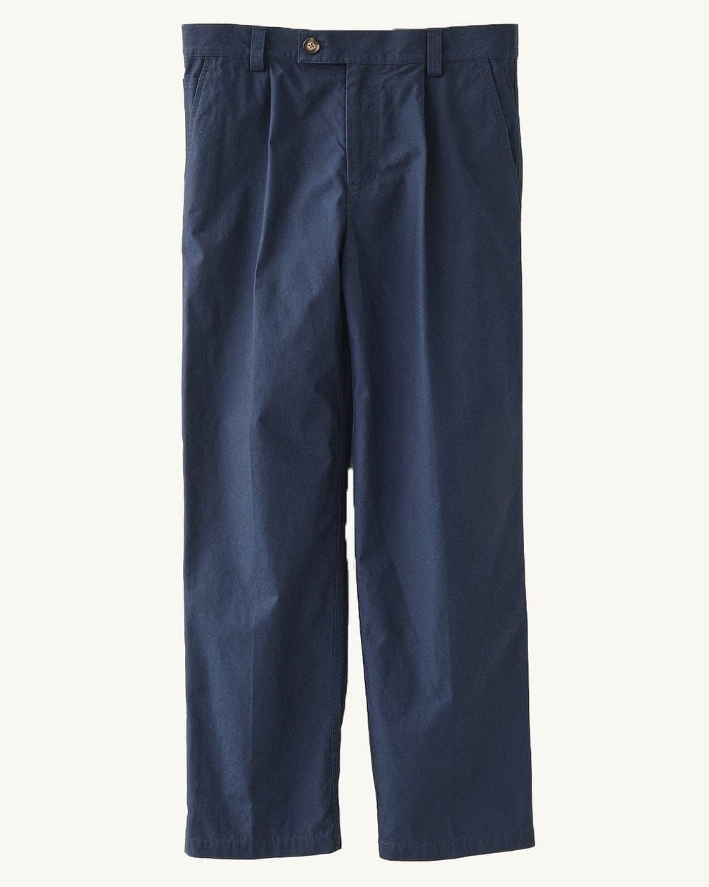 Sateen Trouser - Navy-Pleated Trouser-Black Q-Corridor