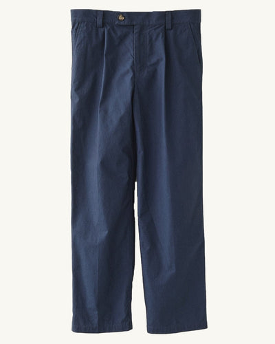 Sateen Trouser - Navy-Pleated Trouser-Black Q-Corridor