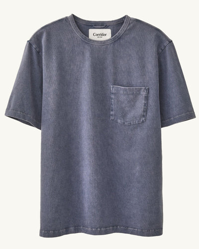 Garment Dye Tee - Washed Navy-T-Shirt-Siena-Corridor