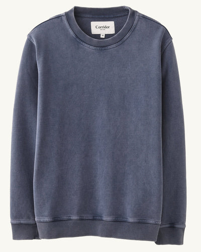French Terry Crewneck - Blue-Sweatshirt-Siena-Corridor