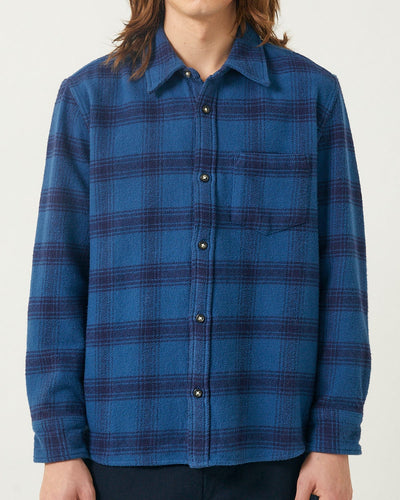 Appalachian Plaid LS - Navy-Long Sleeve Shirt-Original Madras Trading Co. (OMTC)-Corridor