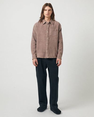 Pigment Dyed Waffle LS - Purple-LS-Original Madras Trading Co. (OMTC)-Corridor