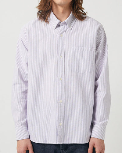 Stripe Oxford LS - Purple-LS-Somelos-Corridor