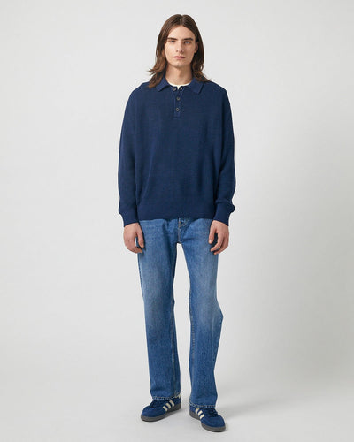 LS Slouchy Polo - Navy-LS Polo-Alpafina-Corridor