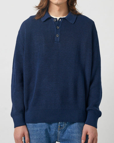 LS Slouchy Polo - Navy-LS Polo-Alpafina-Corridor