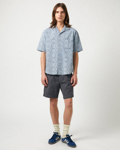Diamond Jacquard SS Camp-Short Sleeve Shirt-Corridor-Corridor