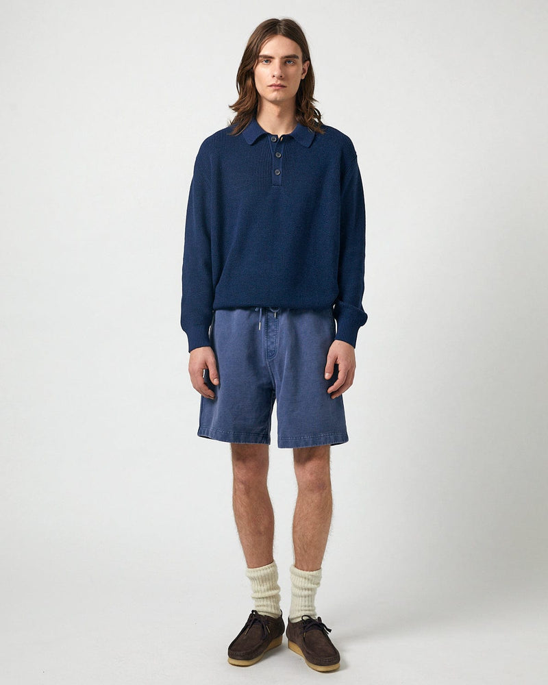 Garment Dyed Shorts - Blue-Sweat Short-Corridor-Corridor