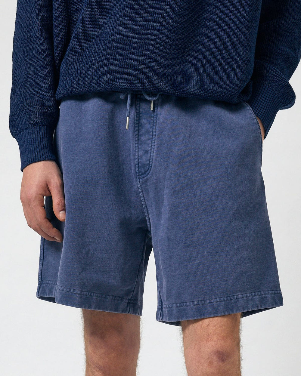 Garment Dyed Shorts - Blue-Sweat Short-Corridor-Corridor