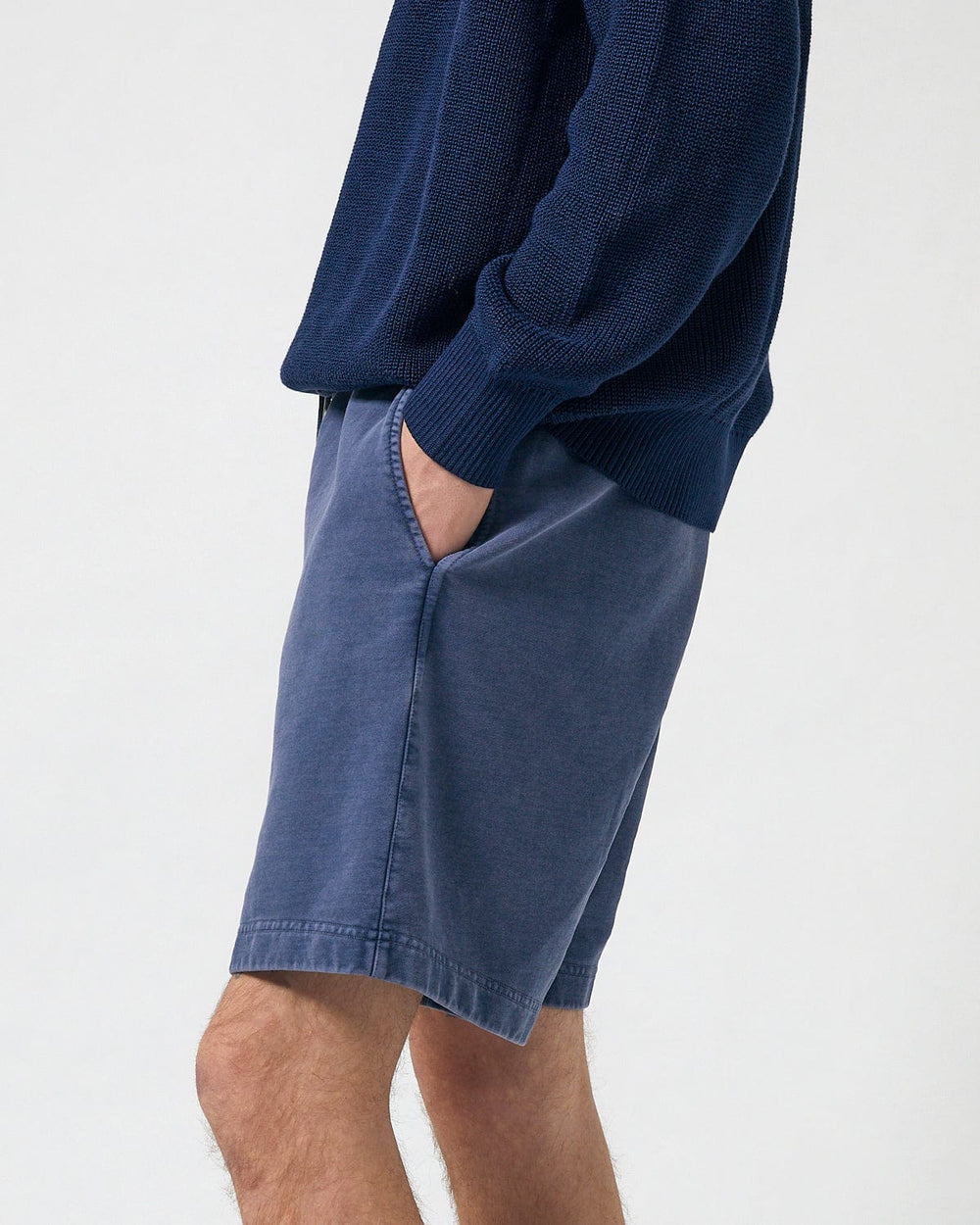 Garment Dyed Shorts - Blue-Sweat Short-Corridor-Corridor