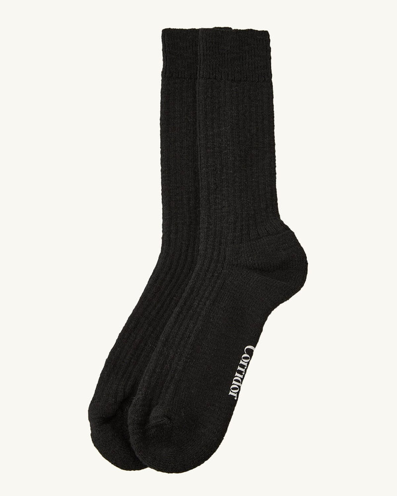 Slub Sock - Black-Socks-CPI-Corridor