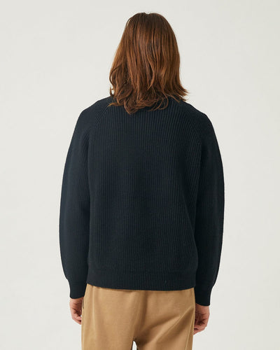 Wool Cashmere Crewneck - Black-Crewneck-Black Q-Corridor