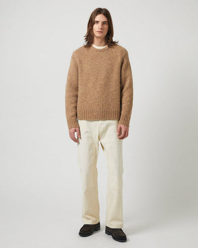 Alpaca Crewneck - Camel-Crewneck-Black Q-Corridor