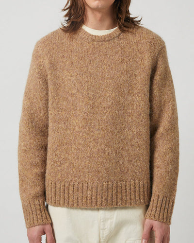 Alpaca Crewneck - Camel-Crewneck-Black Q-Corridor