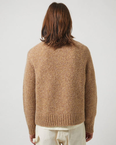 Alpaca Crewneck - Camel-Crewneck-Black Q-Corridor