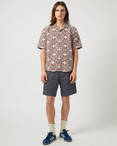 Wavy Optic Jacquard SS Camp-Short Sleeve Shirt-Corridor-Corridor