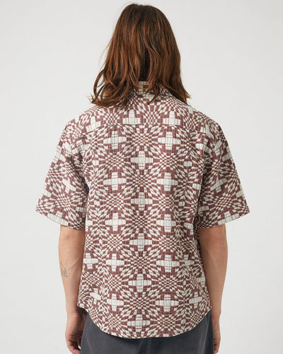 Wavy Optic Jacquard SS Camp-Short Sleeve Shirt-Corridor-Corridor