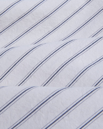 Poplin Stripe LS - Natural-Long Sleeve Shirt-Black Q-Corridor