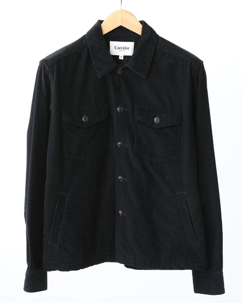 Corduroy Military Jacket - Black – Corridor