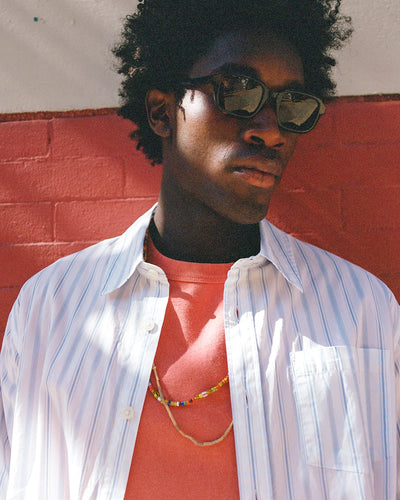 Berg Stripe LS - White-LS w/ 1 Chest Pocket-Real-Corridor